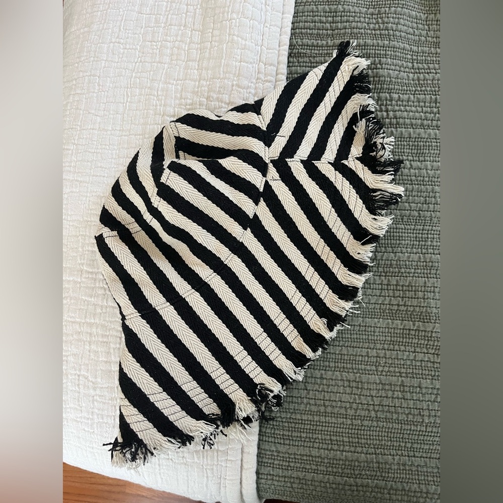 Anthropologie Black and White Striped Hat - Picture 2 of 3